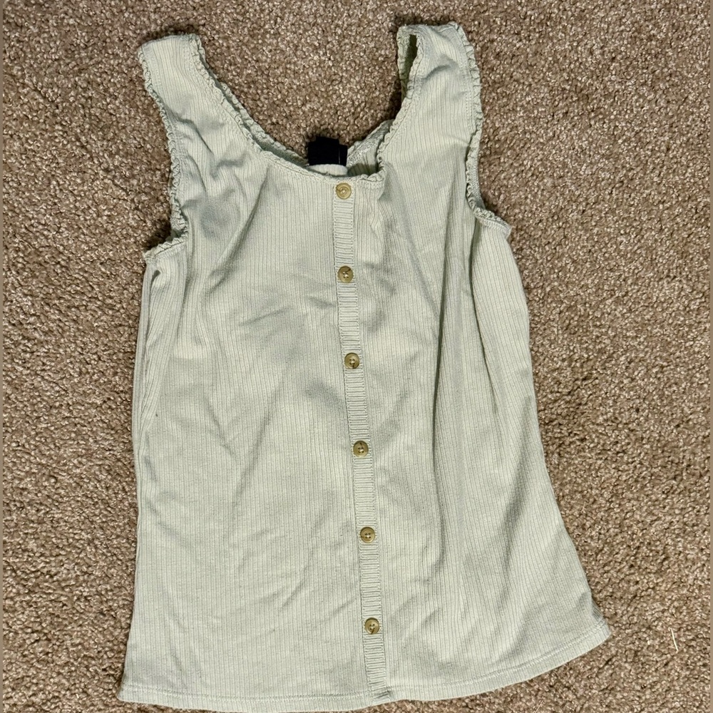 Girls green tank top